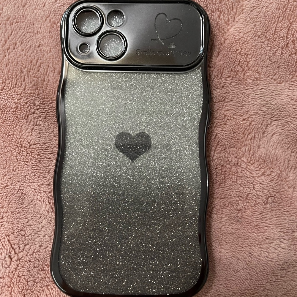 Glitter Heart Black Phone Case
For iphone13